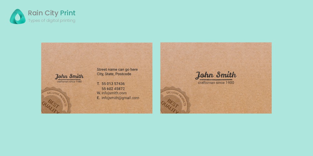 kraft business card